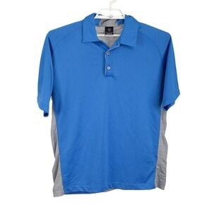 Nike Sphere React Polo Shirt Mens Large Blue Gray Colorblock Golf Top 1777